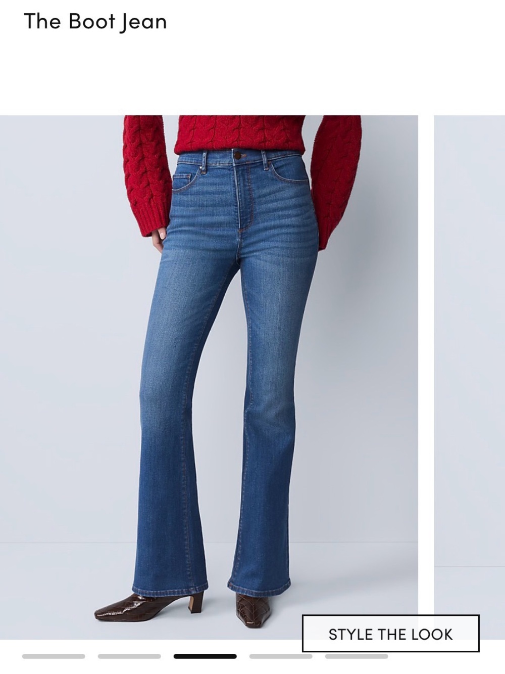 Ann Taylor Blue Bootcut High-Rise Jeans
